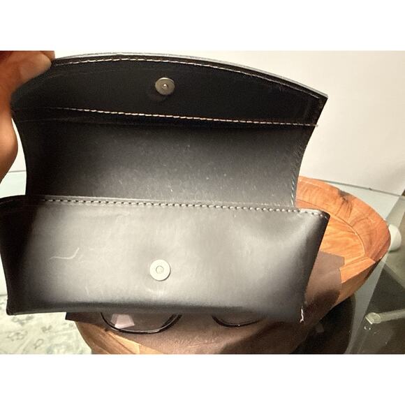 PERSOL BLACK EYEGLASSES FRAMES ~ 5.2 x 1.9 X 14.5 cm w/ Original Leather Case - Picture 15 of 16